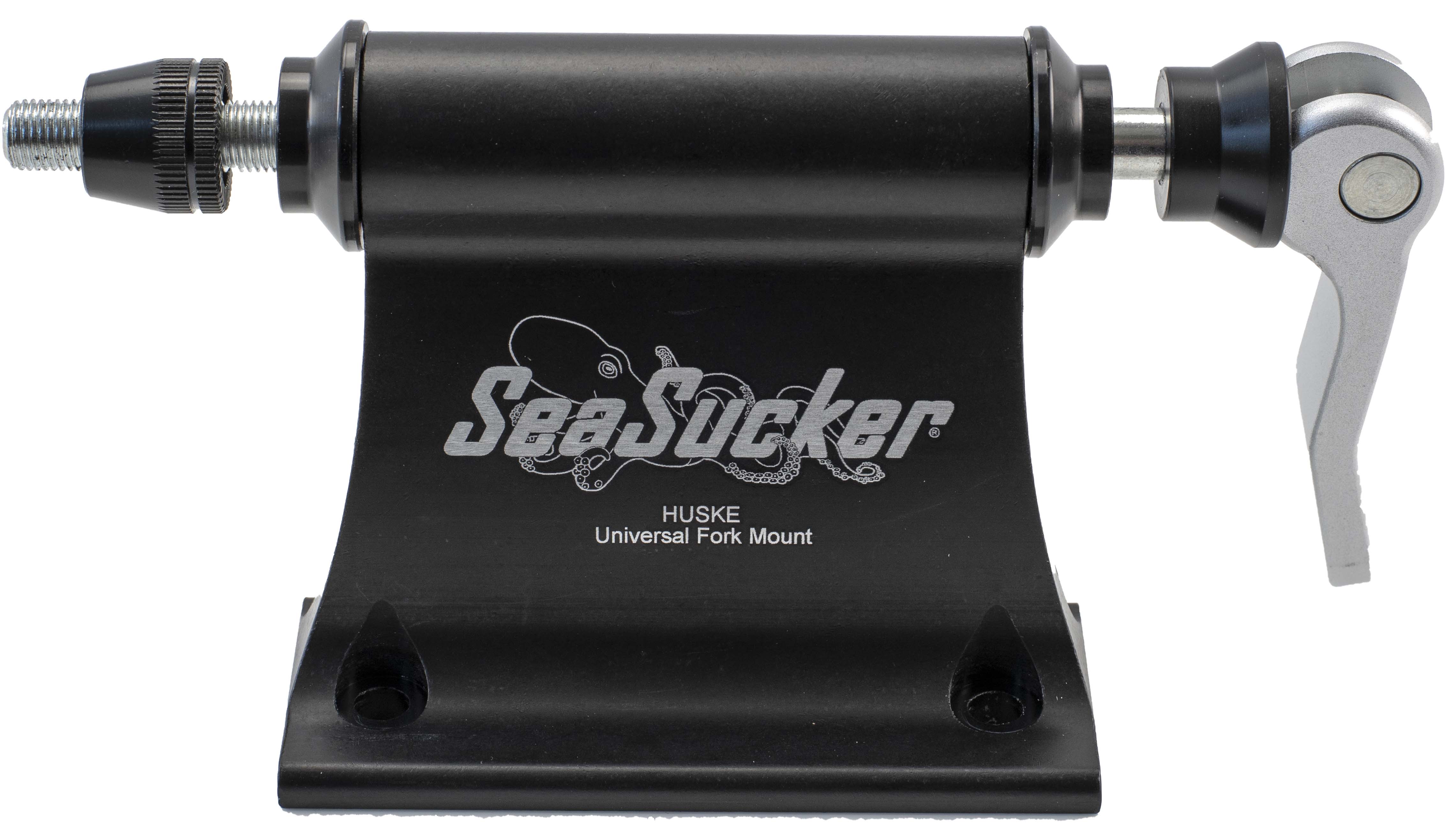 SeaSucker HUSKE with Quick-Release Fork Plugs and Skewer installed